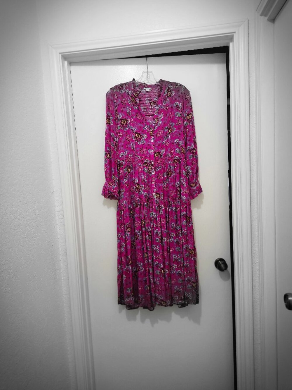 Sundance floral dress wiith matching slip -PL EUC
